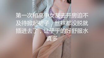 第一次和高中女友去开房迫不及待掀起裙子，丝袜都没脱就插进去了，让乎乎的好舒服水真多